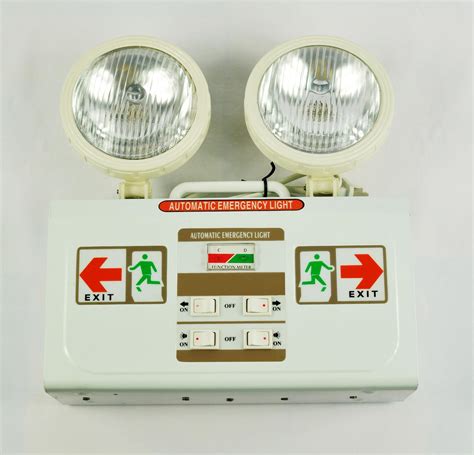 Emergency Twin Spot Light Rechargeable Emergency Hallway Lights Hk 310