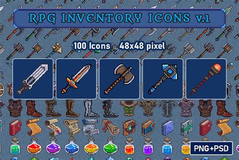 Rpg Inventory Icons V1preview Image Game Art Partners