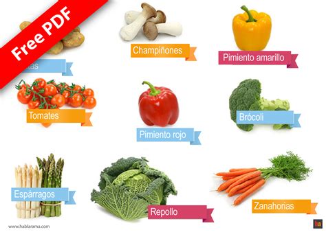 Free Spanish Vocabulary 08 Vegetables