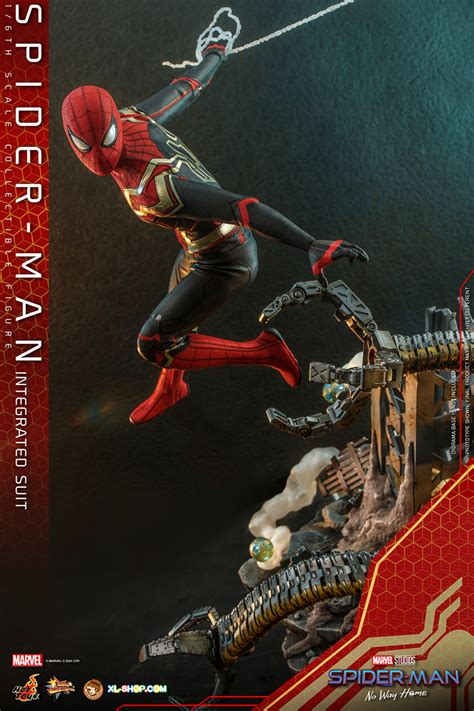Hot Toys MMS623 Spider Man No Way Home 1 6th Scale Spider Man Integrated Suit