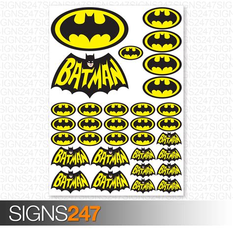 Batman Stickers 32 Printed Vinyl Batman Stickers Car Van Motorbike