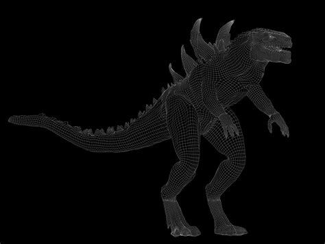 3d Model Godzilla 1998 Vr Ar Low Poly Cgtrader