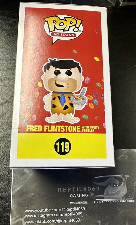 Funko Pop Vinyl The Flintstones Fred Flinstone With Fruity Pebbles