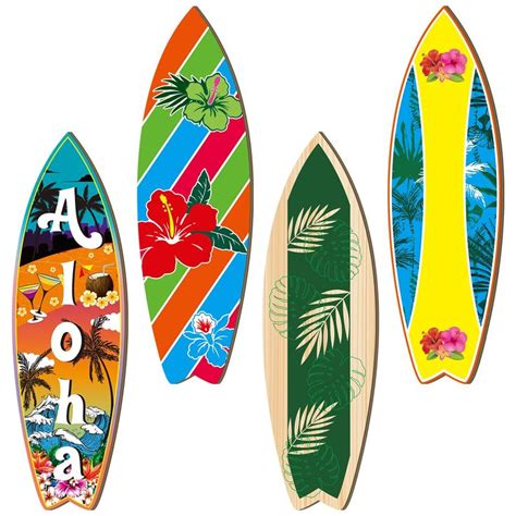 Threehoney Pcs Giant Surfboards Bulletin Board Display Set Large