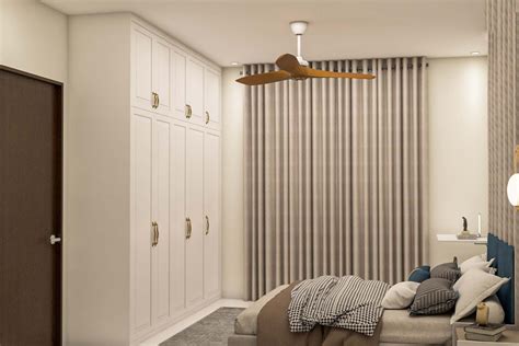 White Compact Contemporary Wardrobe Design Livspace