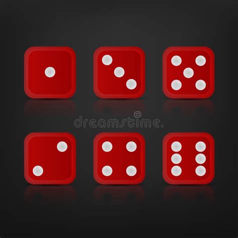 Dice for Games Turned on All Sides Stock Vector - Illustration of ...