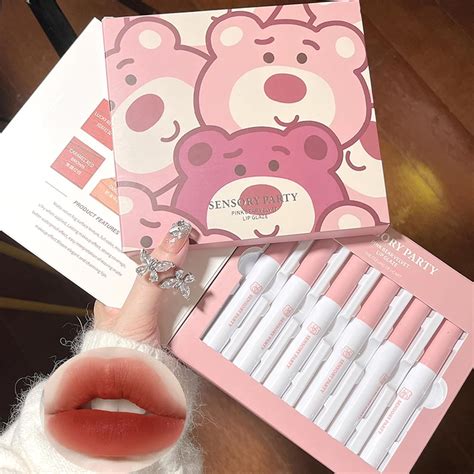 Mrettick Farben Liquid Lip Gloss Set Velvet Matte Nude Langlebige Wasserdichte Antihaft Tasse