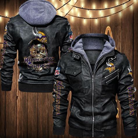 Minnesota Vikings Leather Jacket Gift For Fans - Vikingsfanstore.com