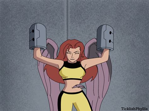 Huntress And Hawkgirl From Justice League Unlimited Getting Tickled I