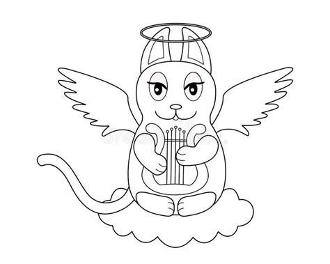 Angel Cat With Wings Drawings Cat wings art black and white style hd ...