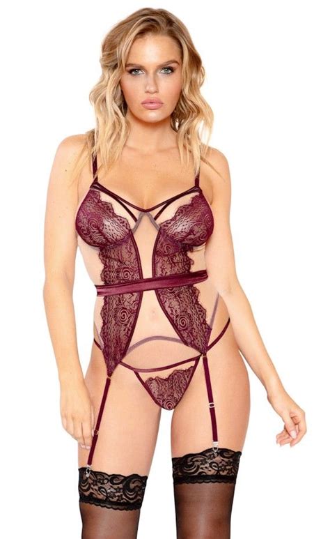 Roma Lingerie Nude With Contrasting Lace Bustier Set Take Control Of