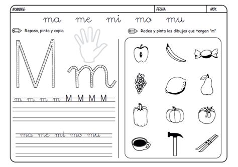 Lecto Escritura M Todo Boo Letra M Material De Aprendiazje