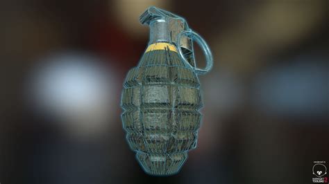 D Model Mk Pineapple Fragmentation Grenade Vr Ar Low Poly Cgtrader