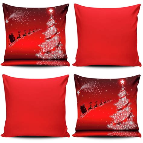 Kit Capas De Almofadas Decorativas Natal Tren Elo