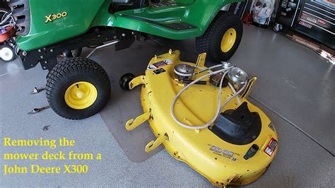 John Deere X300 Mower Deck Removal Youtube