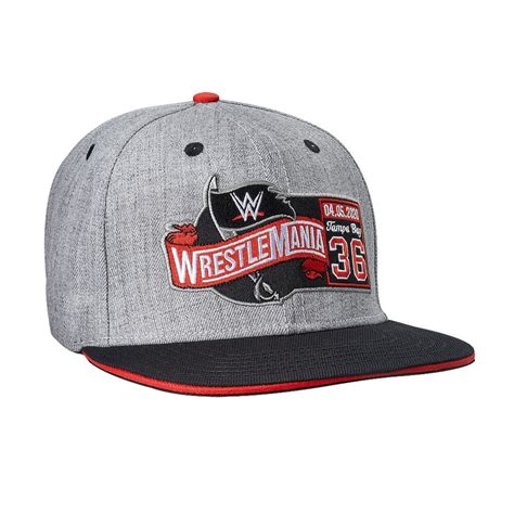 Wwe Wrestlemania Grey Snapback Baseball Hat Count Wrestling