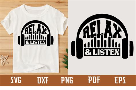 Relax And Listen Svg Design Graphic By Binasvgbundle · Creative Fabrica