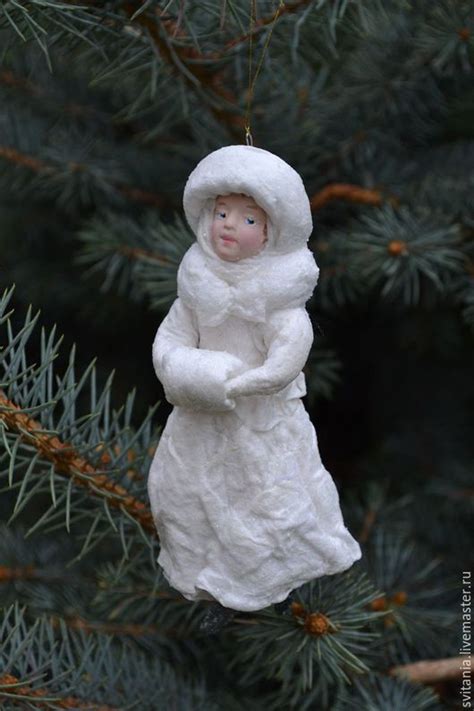 Ватная елочная игрушка. Игрушка из ваты. Ватное папье-маше. Ватные ...