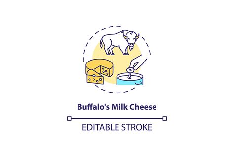 Buffalo Milk Cheese Concept Icon Graphic by bsd studio · Creative Fabrica