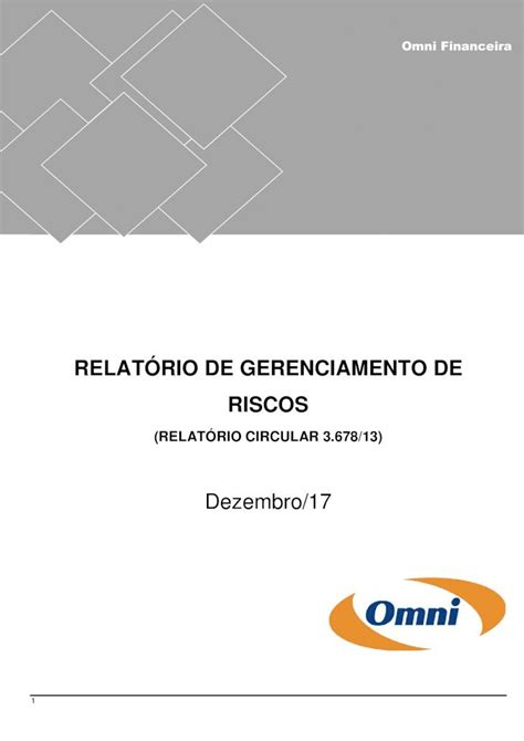 PDF RELATÓRIO DE GERENCIAMENTO DE RISCOS 4 RELATÓRIO DE