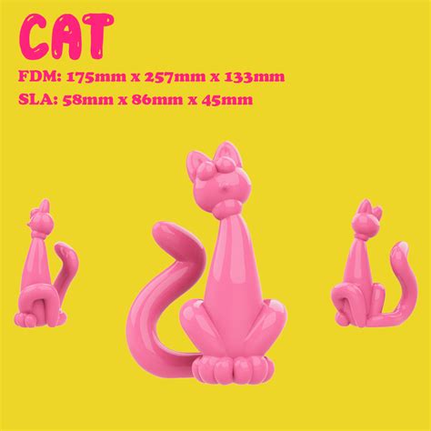 Obj File Cute Animal Balloon Cat・3d Printable Model To Download・cults