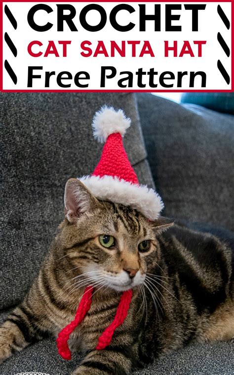 Free Crochet Santa Hat Patterns For Holiday Season Clairea Belle Makes