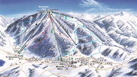 Mapa sjezdovek Mariazell SNOW cz lyžování