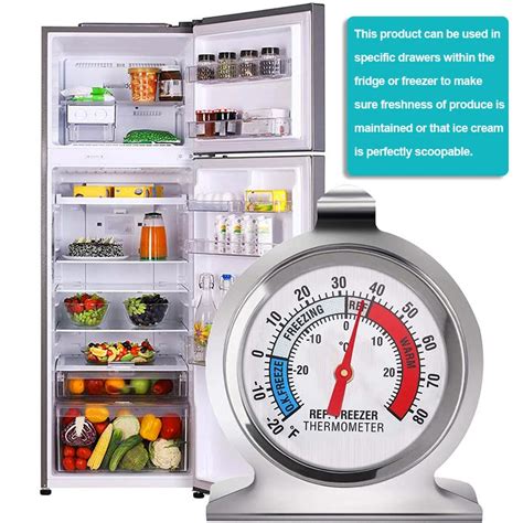 Paquete de 2 termómetros para refrigerador 30 30 grados C 20 80 grados