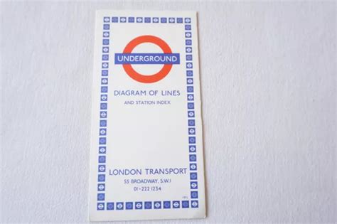 London Transport Underground Map Diagram Of Lines Tube Ref