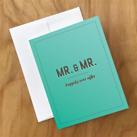 Gay Wedding Card Mr And Mr Wedding Wedmm Crd Etsy