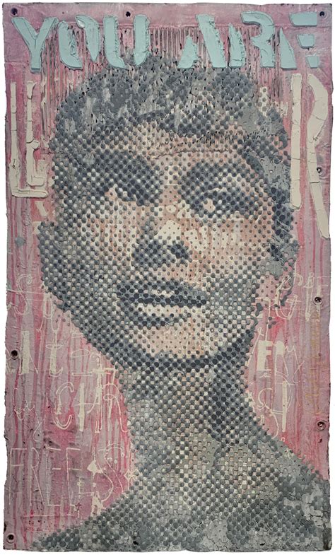 Patrizia Casagranda Grey Pink Audrey Sculptural Dot Painting For Sale At 1stdibs