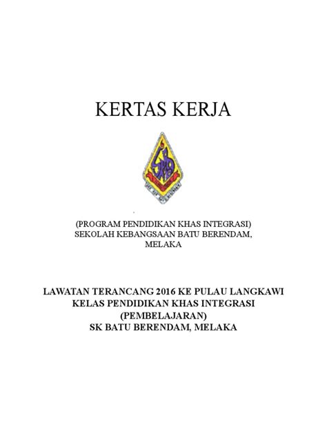 Pdf Kertas Kerja Ke Langkawi Docx Dokumen Tips