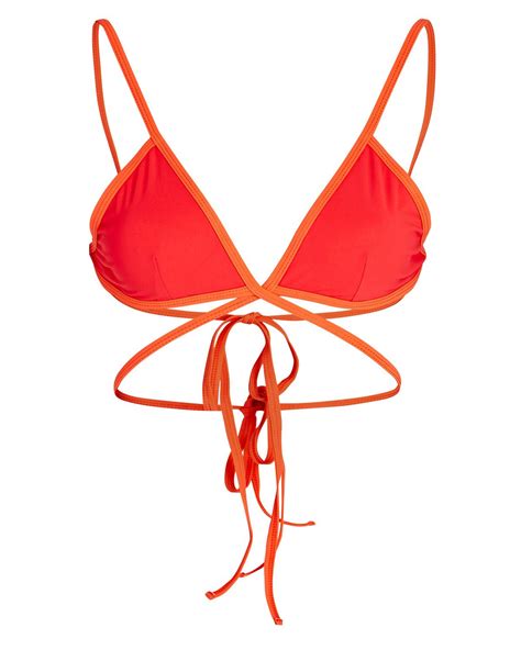 Buy Christopher Esber Looped Tie Back Bikini Top Brown At 75 Off Editorialist