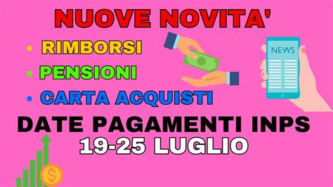 NOVITA PAGAMENTI INSP ECCO QUANDO ARRIVERANNO RIMBORDI PENSIONI E