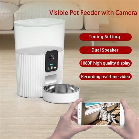 Papifeed Pet Smart Feeder L Capacity Video Remote Timer Automatic Cat