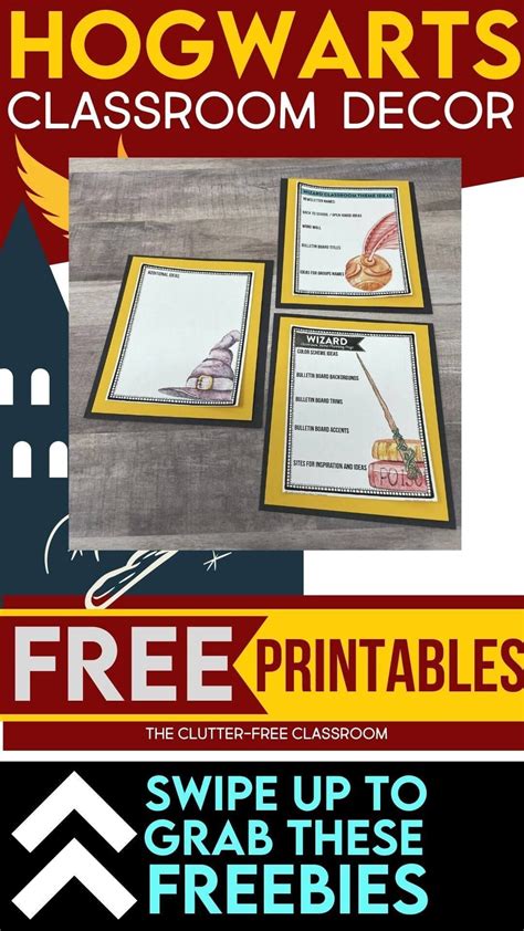 Organize Your Harry Potter Classroom Decor Ideas With These Free Teacher Planners For Hogwarts