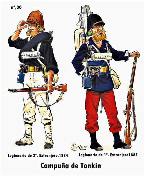 Ffl Uniforms Tonkin Campaing 1884 85 Cavalry Infantry Military Art