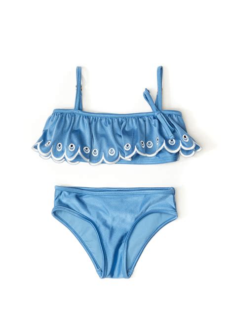 Zimmermann Mavi Kız Çocuk Bikini Takımı Multicolor Blue