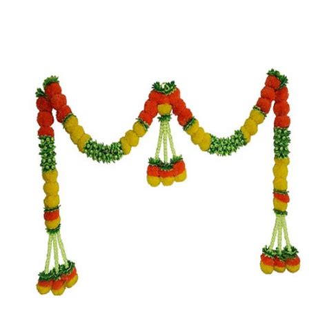 Afarza Artificial Marigold Flower Toran Garlands Handmade Bandhanwar