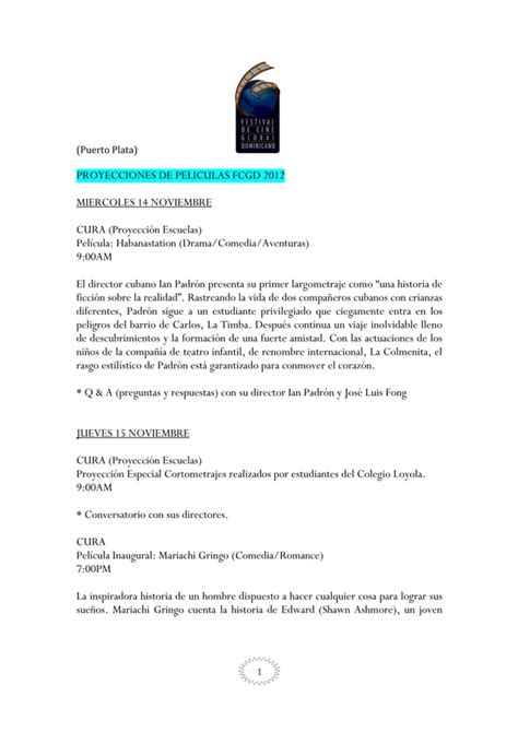 Proyecciones Puerto Plata Pdf