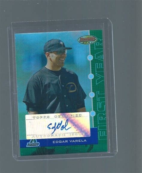 2005 Bowmans Best Edgar Varela Green Rookie Auto 4399 Diamondbacks Ebay