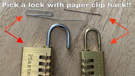 How To Pick A Combination Lock With A Paper Clip Sewing Needle Life