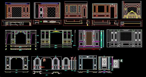 88 Types of Bedroom Back Wall Design CAD Drawings – CAD Design | Free CAD Blocks,Drawings,Details