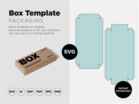 Hanging Box Template Svg Rectangular Box Svg Packaging Box