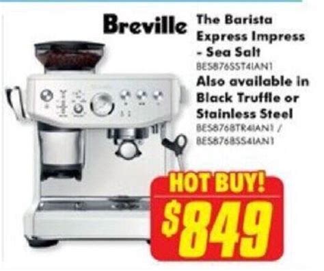 Breville The Barista Express Impress Sea Salt Offer At The Good Guys