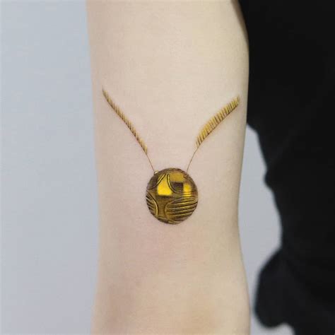 Golden Snitch Tattoo Ankle