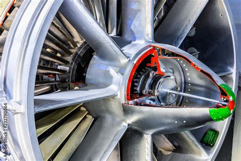 Aviation turbojet engine equipment Stock Photo | Adobe Stock