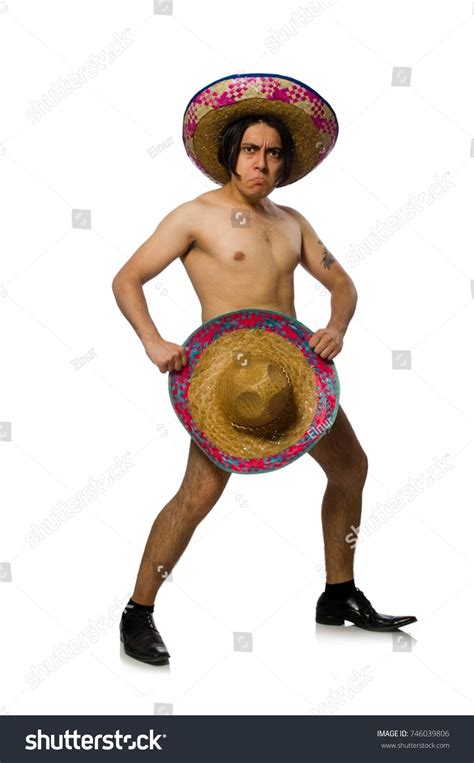 Naked Mexican Man Isolated On White Stock Photo Edit Now