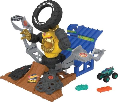 Mattel Hot Wheels Monster Trucks Arena Smashers MEGA Wrex Vs Crushzilla Takedown Ab 34 99
