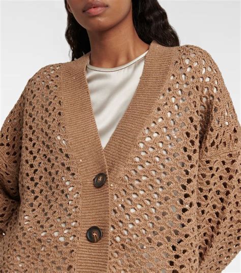 Brunello Cucinelli Cardigan en crochet de coton mélangé Mytheresa